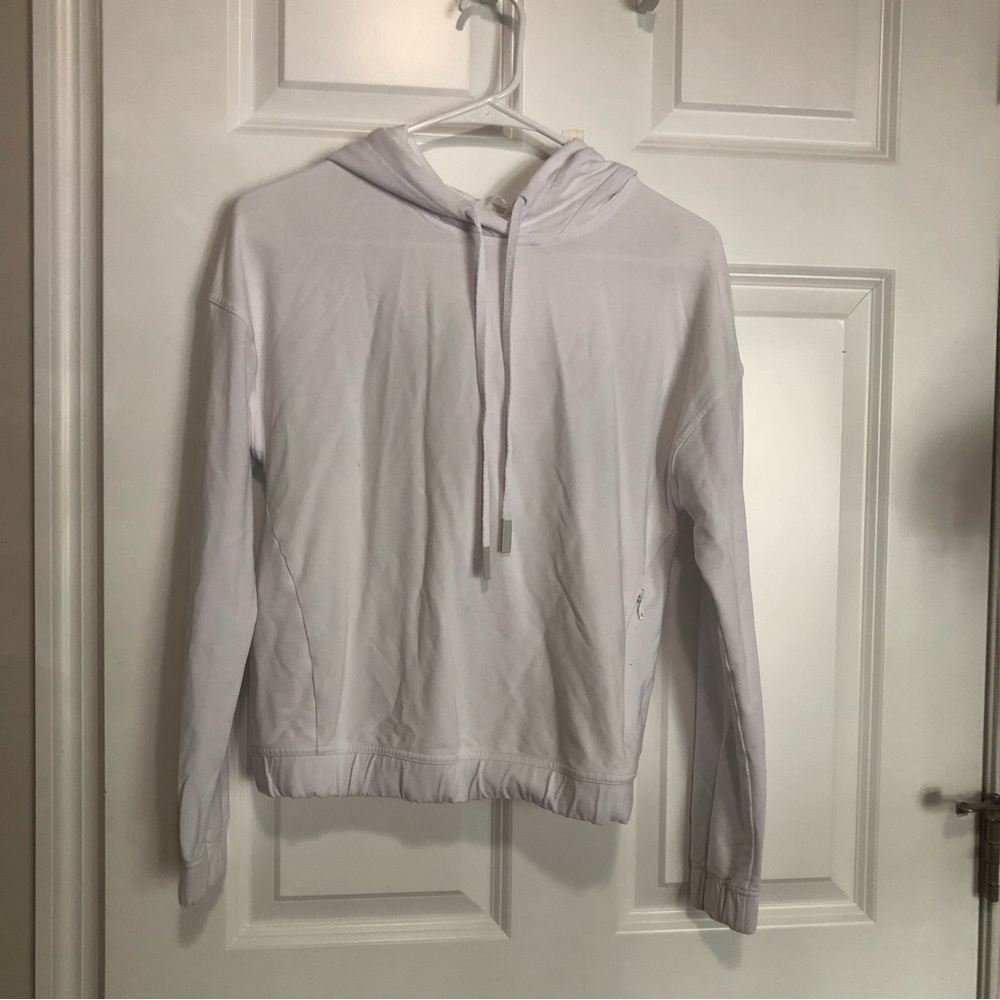 Lululemon White Twisted and Tucked Pullover Sweatshirt